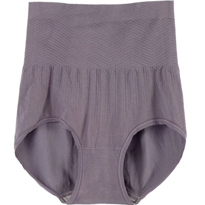 无缝收腹内裤女大码高腰妈妈纯棉