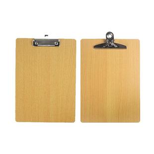 A4木质板夹写字板饭店菜单板夹点菜板烧烤店餐饮店试卷夹文件夹学生书写硬板32K简约写字垫板点餐板夹可定制