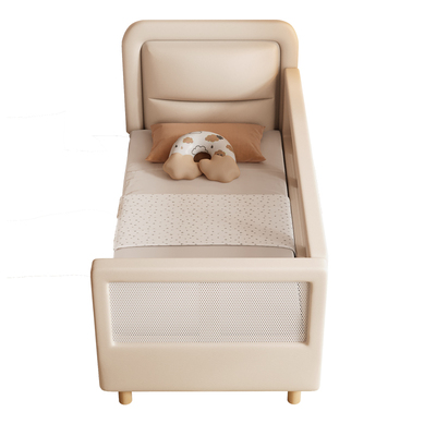 儿童床实木带软包婴儿床大人可睡加宽神器男孩女孩床边加宽拼接床