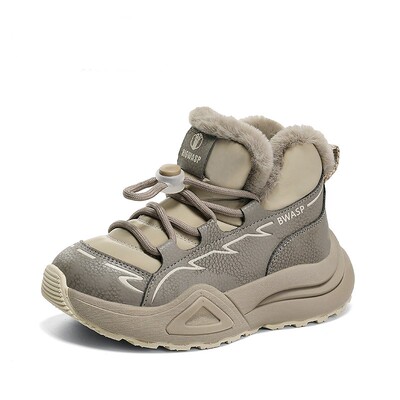 大黄蜂童鞋儿童棉鞋男童加绒大棉冬季新款防滑雪地靴保暖加厚棉靴