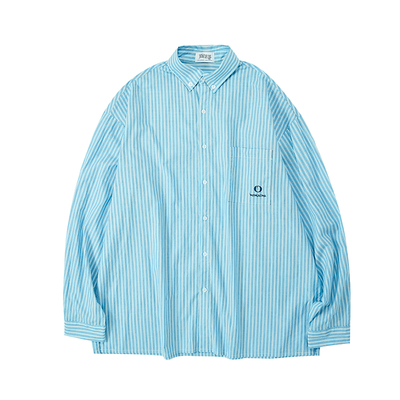 春夏新品定织oversize刺绣衬衫