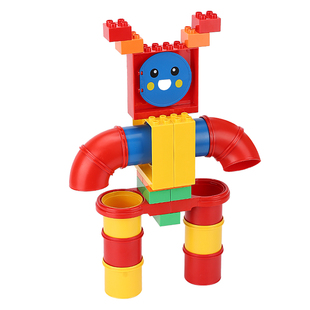 大颗粒积木散件9076管道系列配件散装儿童益智玩具拼插教具零件