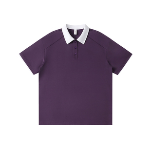 POLO衫男短袖定制印logo翻领撞色工作服团建T恤刺绣冰丝潮流工装