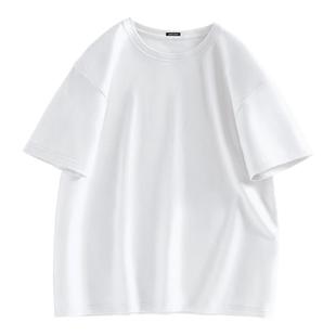 GV真维斯男士短袖t恤夏季重磅纯棉透气白色半袖男款宽松休闲上衣A