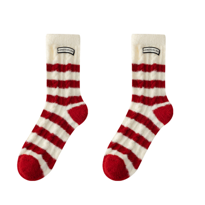 OYEM中筒袜加厚保暖睡眠袜