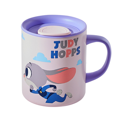 300ml马克杯带盖含刻度保温杯