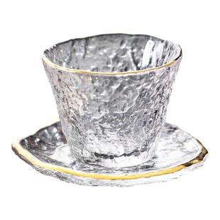 描金冰露杯玻璃小茶杯酒杯小盏品茗杯日式耐热专用主人杯功夫茶具