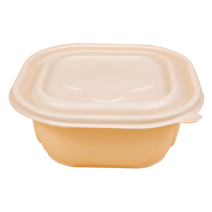 一次性碗带盖食品级环保可降解淀粉餐盒户外露营便当盒加厚可微波