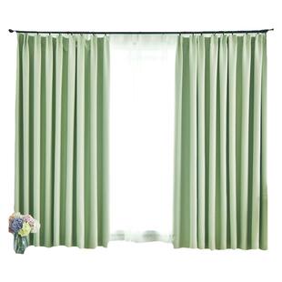 遮光隔热窗帘布定制简约现代短帘卧室阳台飘窗少女小窗帘成品客厅