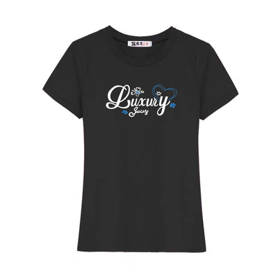 女多姿女装印花短袖V领莫代尔棉轻薄款优质面料修身外穿打底上衣