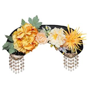 格格旗头汉服发饰古装假发包清朝宫廷风头饰古风满族成人发饰造型