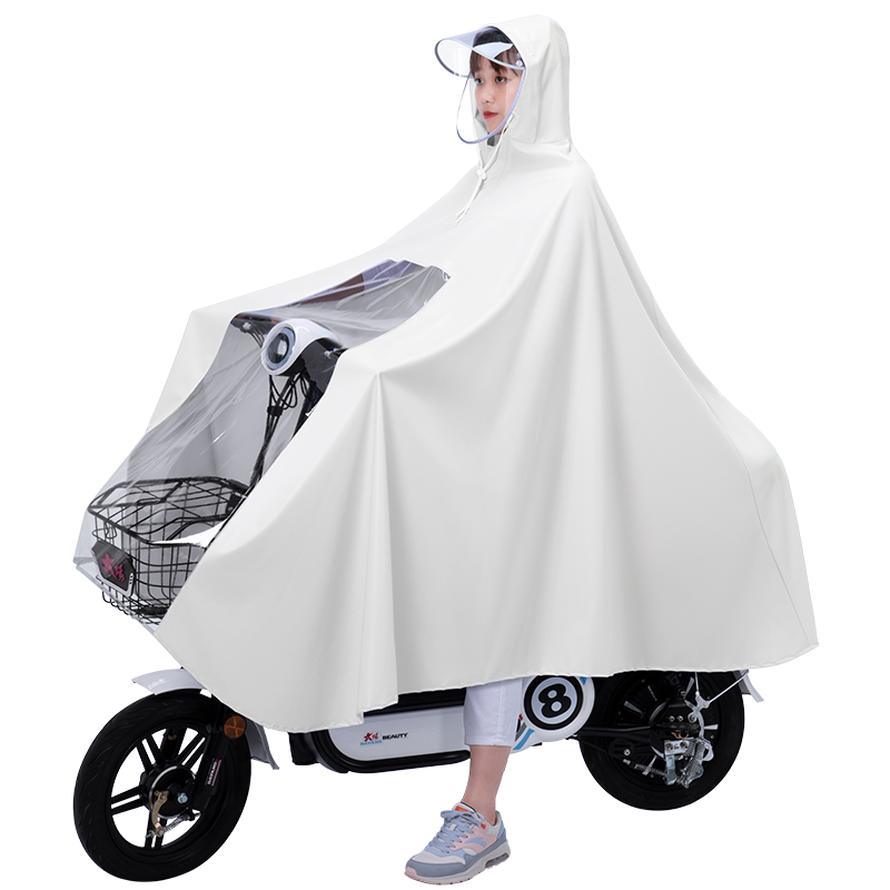 时尚雨衣电动摩托电瓶车单双人