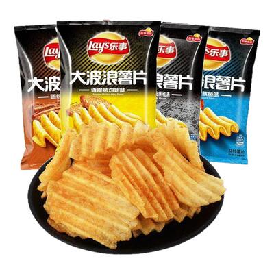 乐事大波浪薯片原味烤翅味
