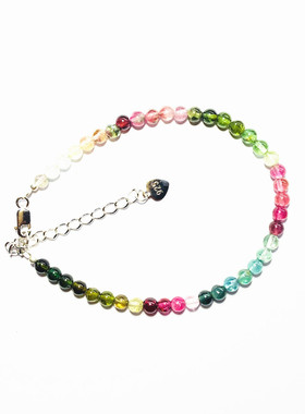 天然巴西糖果纤细定做碧玺手链