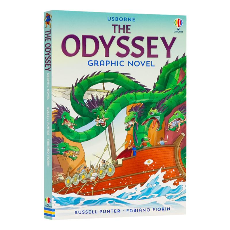 Usborne出品奥德赛平面小说漫画版英文原版 The Odyssey Graphic Nove世界经典儿童文学名著漫画3-6岁英语睡前童话故事图画书
