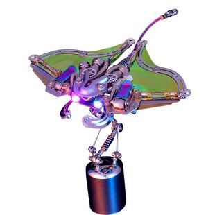 金属螃蟹福分鱼大海龟机械拼装模型3D立体手工积木礼物玩具摆件