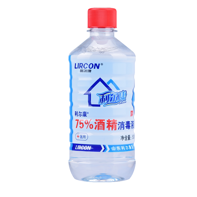 利尔康75度酒精500ml送喷头