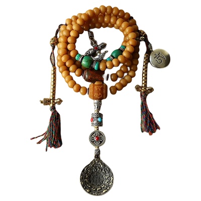 卡杰格朵原创风化菩提根佛珠