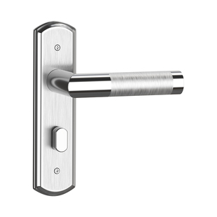 浴室卫生间厕所门锁无钥匙家用洗手间室内铝合金门把手单舌通用型