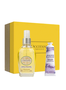 【自营】L'occitane/欧舒丹甜扁桃味紧致美肤油+白色薰衣草手霜