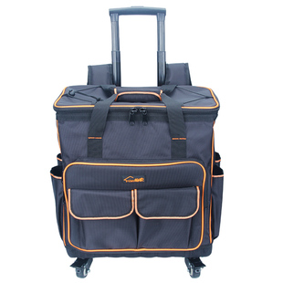 绘家大号多功能牛津布维修售后电工包帆布双肩带轮拉杆式工具箱包