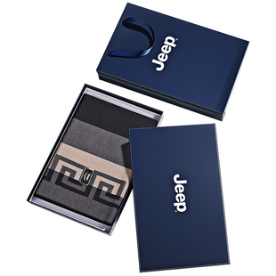 jeep吉普围巾男士冬季新款男百搭潮礼盒装送男友生日礼物保暖围脖