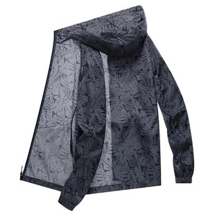 冰丝防晒衣男士夏季薄款连帽防紫外线透气户外钓鱼防晒服迷彩外套