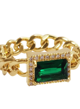 联合欧美金属高级感黑钻网红锁链