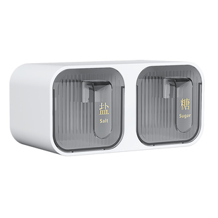 调味盒家用厨房收纳置物架壁挂式免打孔盐味精佐料调料罐多格一体