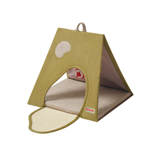 【petstar_折叠玩睡屋】猫窝四季通用半封闭式猫抓垫隧道幼猫玩具