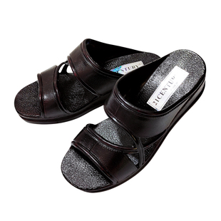 台湾进口拖鞋女21CENTURY橡胶202坡跟一字拖居家外出浴室洗澡防滑