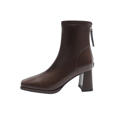 现货！！【免费试穿】牛皮短靴