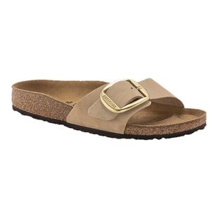 BIRKENSTOCK勃肯德国进口大扣女款牛皮绒面革Madrid一字单带拖鞋