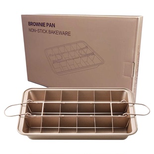 活底Brownie Pan方格布朗尼烤盘 蛋糕面包加厚不沾涂层烘焙模具