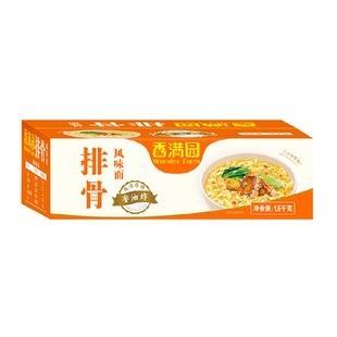 香满园排骨风味面条波纹面系列1.6kg 非油炸 健康速食