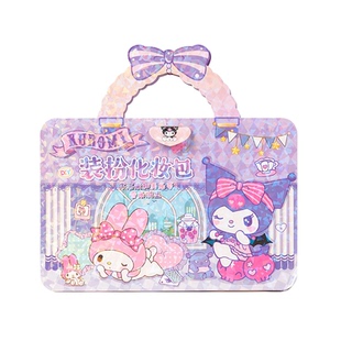 儿童手提装扮化妆包爱莎公主冰雪奇缘女孩手工diy贴纸过家家玩具