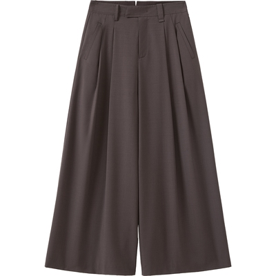 播商场同款宽松显瘦阔腿休闲裤女25早秋新品通勤西装裤BDS3KD3061