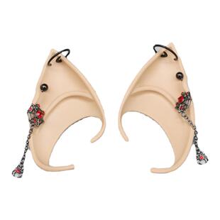 暗黑少女万圣节装扮精灵耳朵cos吸血恶魔饰品耳夹小众无耳洞耳挂