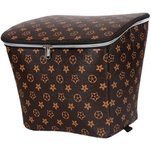 电动车车筐前筐防水内胆包自行车蓝车篓通用防尘防漏皮革布料内罩