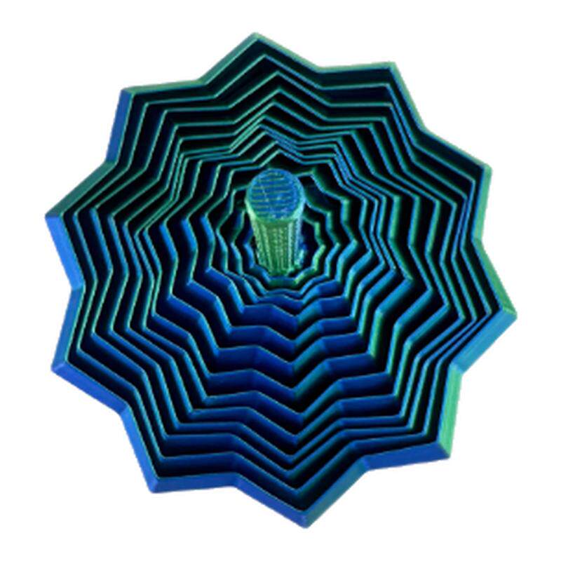 3D打印视玩具错觉折叠多边形萝卜塔解压螺旋立体桌面摆件