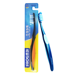 FROG青蛙牙刷舒适波浪中毛偏硬德国进口螺旋丝男士系列祛烟渍牙渍