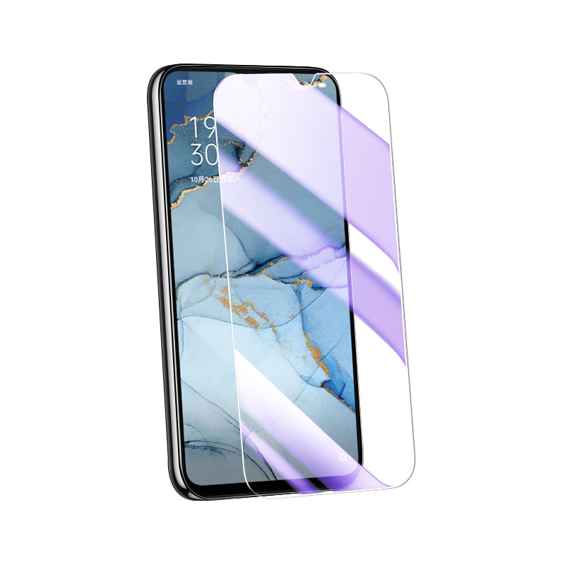 适用opporeno3钢化膜全屏覆盖抗蓝光reno3元气版手机膜5G高清保护防摔防爆玻璃PDCM00刚化膜无白边屏保防指纹