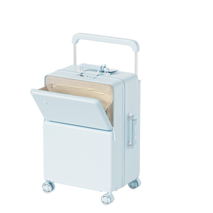 行李箱20寸可登机箱免托运2025新款前开口宽拉杆箱女旅行密码箱男