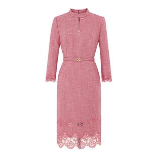 乔万尼连衣裙2025新款女秋高端精致法式收腰气质中长款EM1E133