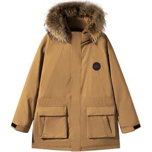 【三防/蓄热】GXG男装 大毛领工装派克羽绒服男通勤外套冬季热卖