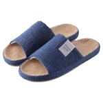 利达妮大码亚麻拖鞋男士式室内家居棉麻加肥加大防滑防臭四季拖鞋