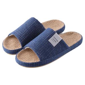 利达妮大码亚麻拖鞋男士式室内家居棉麻加肥加大防滑防臭四季拖鞋