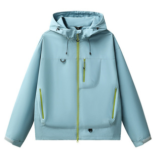 山系户外秋冬男女情侣款连帽宽松休闲加厚夹棉夹克棉服外套冲锋衣