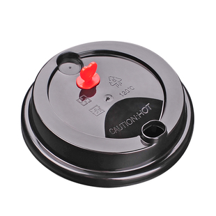 90口径注塑杯盖一次性奶茶塑料咖啡纸杯高端蓝色盖子爱心塞500只