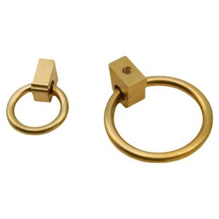 中式老式抽屉拉手中药柜门纯铜拉环橱柜鞋柜仿古把手花阁木门拉手